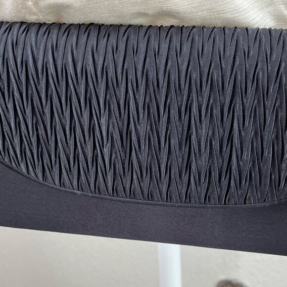 Partners Black Satin Evening Purse Handbag Clutch Hideaway Strap Small - Picture 5 of 13